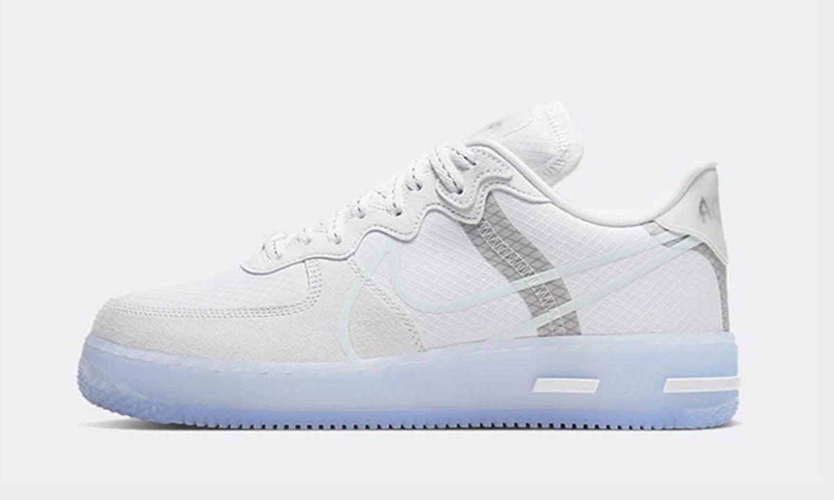 tenis nike air force 1 react qs white ice